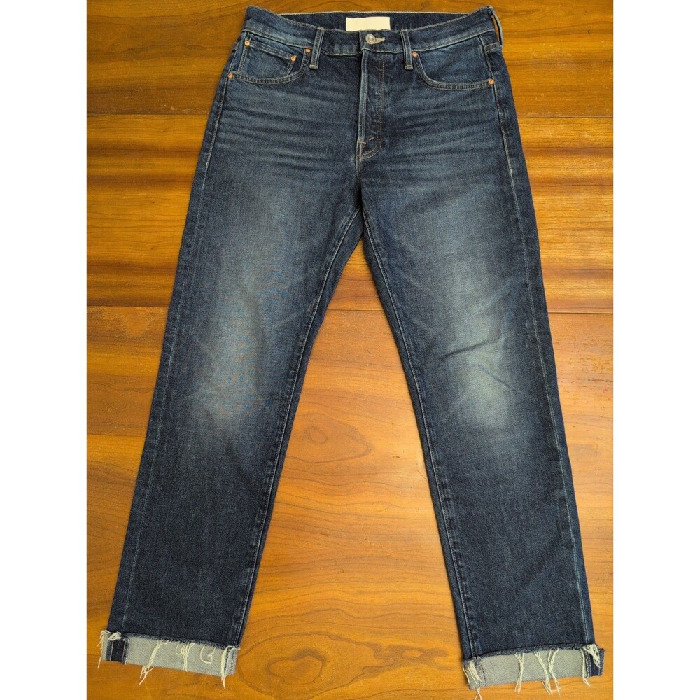 MOTHER Superior The Scrapper Cuff Ankle Fray Lets Wine About It Size 26 (30x27)